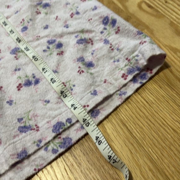 Long Sleeve Full Length Floral 100% Cotton Fleecy Nightgown Nightie Pajamas PJs - Picture 5 of 7